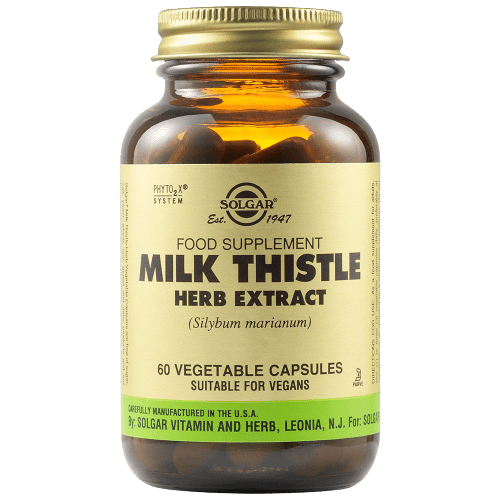 Solgar - Milk Thistle Herb και Seed Extract για Αποτοξίνωση Vegetable 60 caps