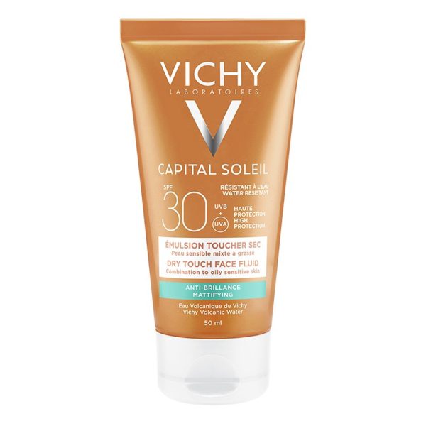 Vichy - Capital Soleil Dry Touch SPF30 Αντηλιακή Κρέμα Προσώπου για Ματ Αποτέλεσμα 50ml