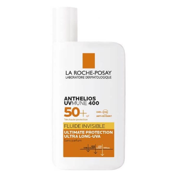La Roche Posay - Anthelios UVmune 400 SPF50+ Invisible Fluid Λεπτόρρευστο Αντηλιακό Χωρίς Άρωμα 50ml