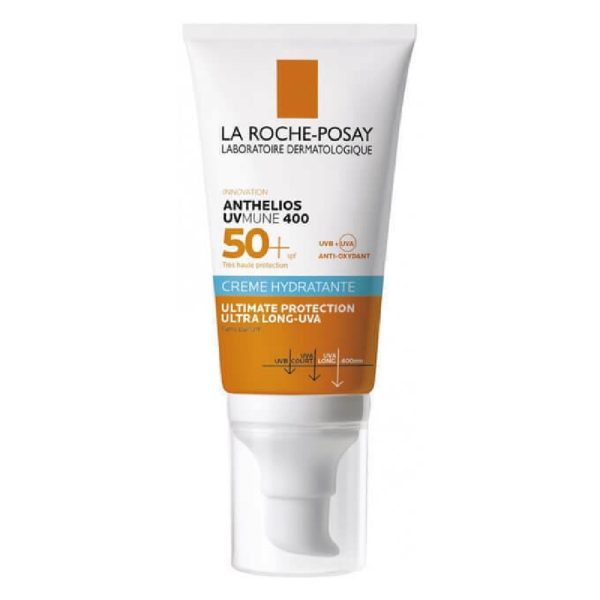 La Roche Posay - Anthelios UVMune 400 SPF50+ Hydrating Cream Ενυδατική Αντηλιακή Κρέμα Προσώπου 50ml
