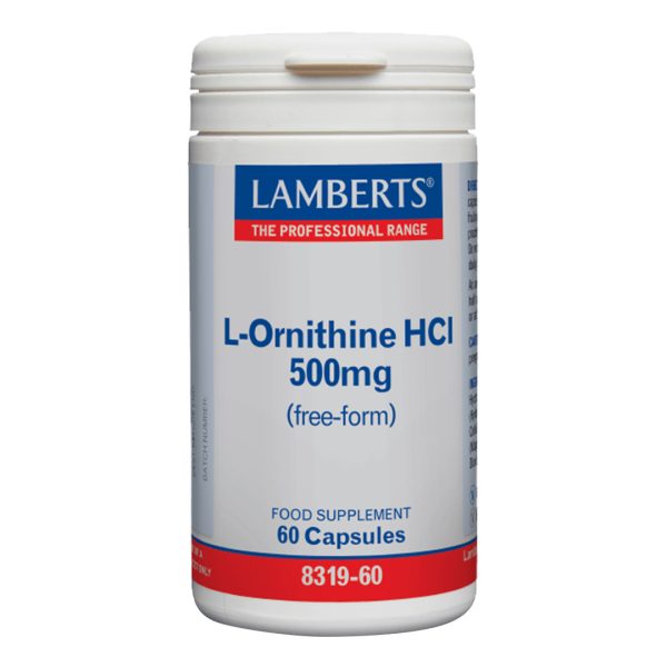 Lamberts - L Ornithine Αμινοξύ Ορνιθίνης 500mg 60caps