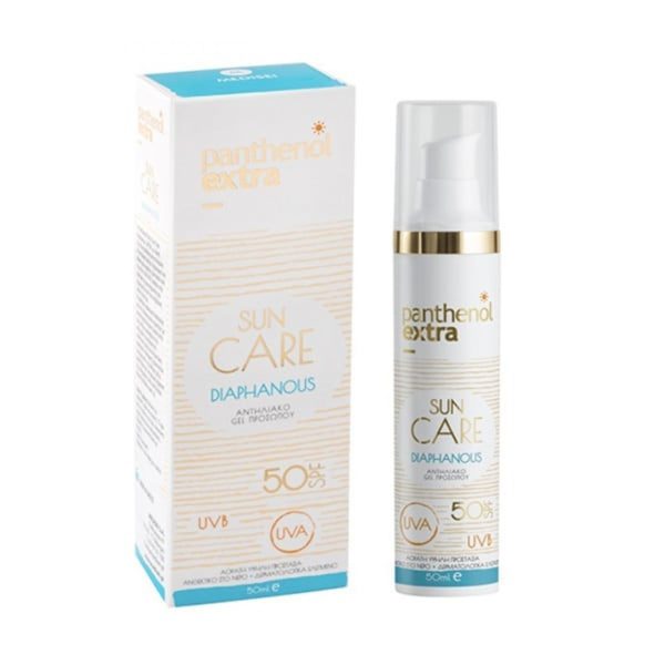 Medisei - Panthenol extra Sun Care Diaphanous Διάφανο Αντηλιακό Τζελ Προσώπου SPF50 50ml Medisei - Panthenol extra Sun Care Diaphanous Διάφανο Αντηλιακό Τζελ Προσώπου SPF50 50ml