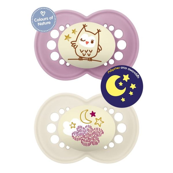 MAM - 160S - Original Night Πιπίλα Σιλικόνης 6-16 Μηνών 2τμχ