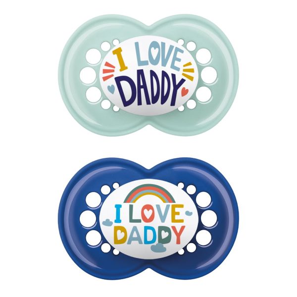 MAM - 170S - Original I love Mummy & Daddy Ορθοδοντική Πιπίλα Σιλικόνης 6-16 Μηνών 2τμχ