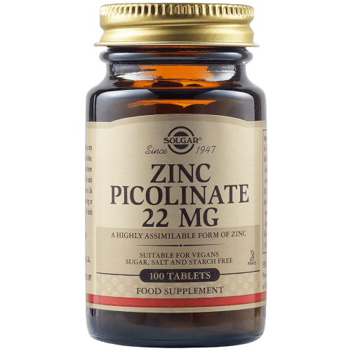 Solgar – Zinc Picolinate 22mg 100 Tablets