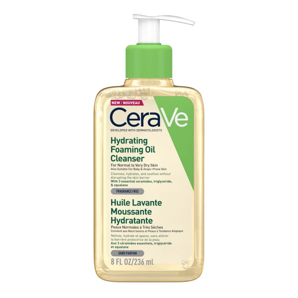 CeraVe - Hydrating Foaming Oil Cleanser for Normal to Very Dry Skin 236ml CeraVe - Hydrating Foaming Oil Cleanser for Normal to Very Dry Skin 236ml