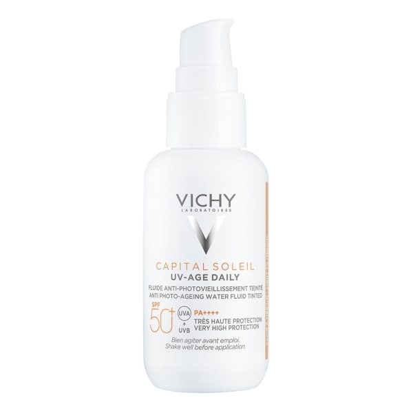 Vichy - Capital Soleil UV-Age Daily SPF 50+ Αντηλιακό Προσώπου με Χρώμα κατά της Φωτογήρανσης 40ml