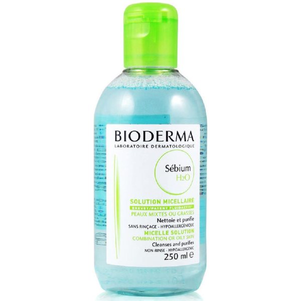 Bioderma - Sebium H2O Δερματολογικό Νερό Καθαρισμού Micellaire Απομακρύνει το Μακιγιάζ & Ρύπους Μεικτό/Λιπαρό ή με Τάση Ακμής Δέρμα 250ml