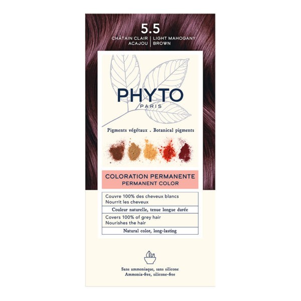 Βαφές Μαλλιών Phyto – Phytocolor 5.5 Ανοιχτό Καστανό Μαόνι 50ml