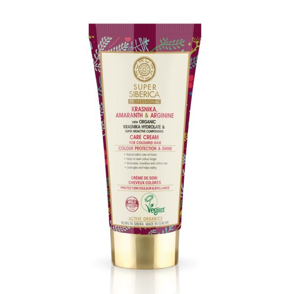 Natura Siberica – Super Siberica, Krasnika, Αmaranth and Αrginine, Care Cream Colour Protection and Shine for Colored Hair, 50 ml
