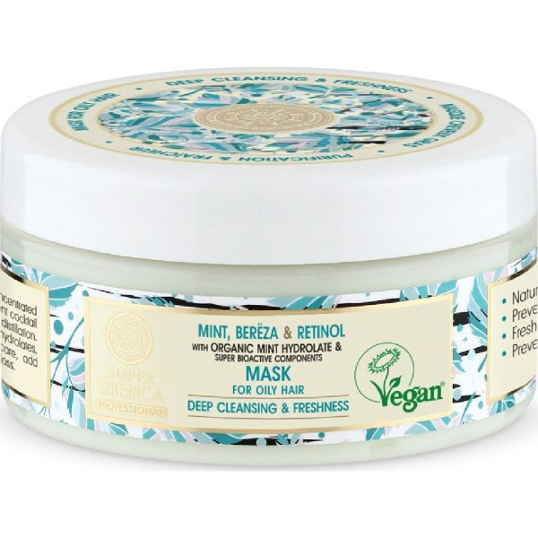 Natura Siberica - Super Siberica, Mint Bereza and Retinol Μάσκα για Βαθύ Καθαρισμό και Φρεσκάδα για Λιπαρά Μαλλιά, 300 ml Natura Siberica - Super Siberica, Mint Bereza and Retinol Μάσκα για Βαθύ Καθαρισμό και Φρεσκάδα για Λιπαρά Μαλλιά, 300 ml