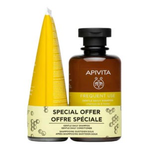 Περιποίηση Μαλλιών-Άνδρας Apivita – Promo Frequent Use Απαλό Σαμπουάν 250ml & Μαλακτική Κρέμα Μαλλιών 150ml