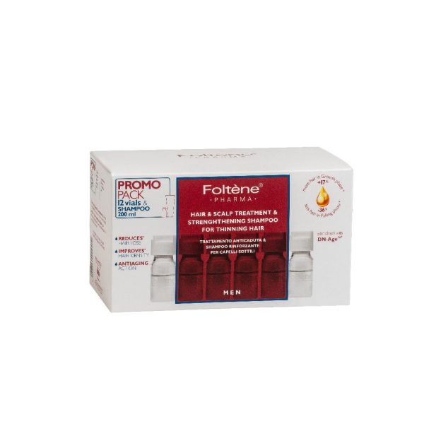 Foltene - Promo Pack Men Hair and Scalp Treatment & Shampoo Αγωγή με Αμπούλες Κατά της Ανδρικής Τριχόπτωσης 12Abs & Σαμπουάν Ενδυνάμωσης 200ml Foltene - Promo Pack Men Hair and Scalp Treatment & Shampoo Αγωγή με Αμπούλες Κατά της Ανδρικής Τριχόπτωσης 12Abs & Σαμπουάν Ενδυνάμωσης 200ml