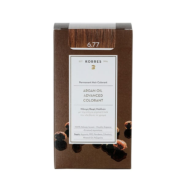 Korres Argan Oil Advanced Colorant Μόνιμη Βαφή Μαλλιών 6.77 Πραλίνα - 50ml