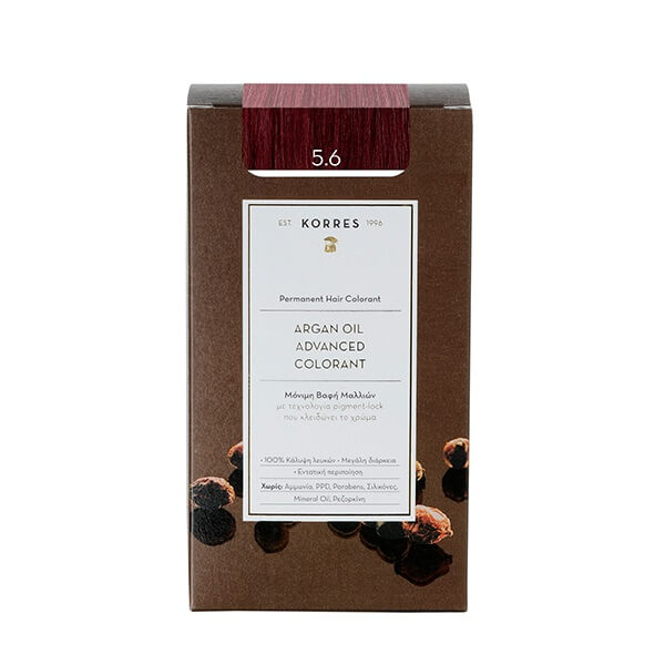 Korres Argan Oil Advanced Colorant No5.6 Red Light Brown – 50ml