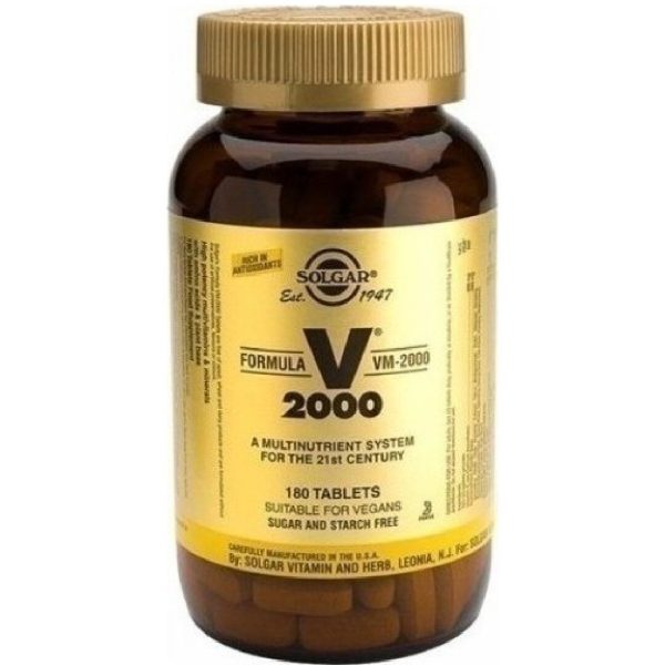 Solgar - Formula VM-2000 Συμπλήρωμα Διατροφής  Πολυβιταμίνης 180 ταμπλέτες