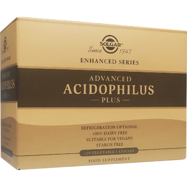 Solgar - Advanced Acidophilus Plus Φόρμουλα Για Την Διατήρηση Της Φυσιολογικής Λειτουργίας Του Εντέρου 120 Κάψουλες