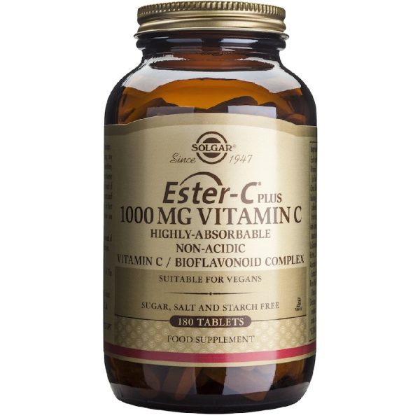 Solgar - Ester-C 1000mg Συμπλήρωμα Διατροφής με μη Όξινη Μορφή Βιταμίνης C 180tabs