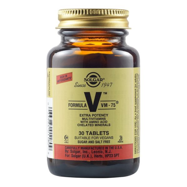 Solgar - Formula VM-75 Συμπλήρωμα Διατροφής Πολυβιταμίνης 30 ταμπλέτες