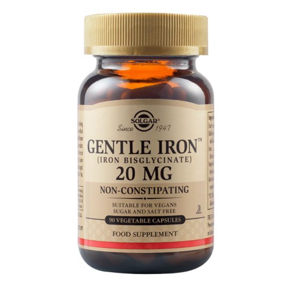 Solgar - Gentle Iron 20mg 180 φυτ. κάψουλες