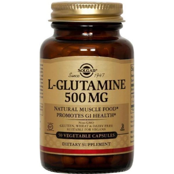 Solgar - L-glutamine 500mg Υγεία Εντέρου Ανοσοποιητικού Συστήματος 50V caps