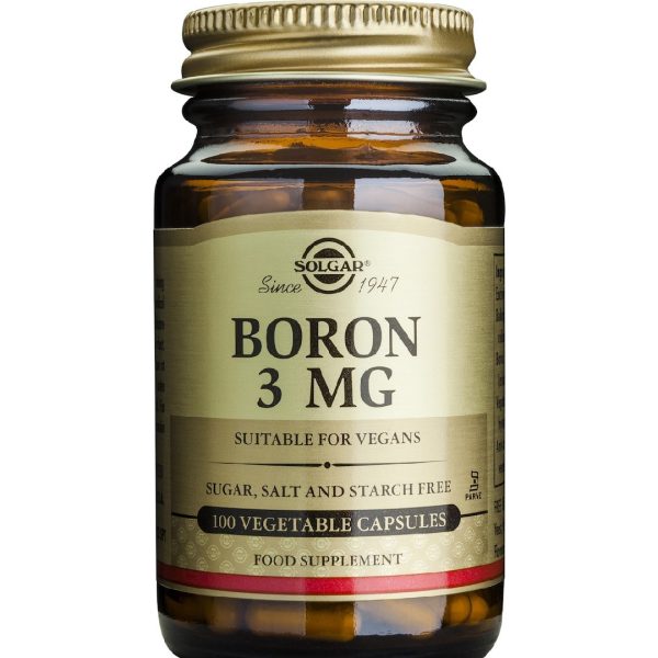 Solgar - Boron 3mg Σκεύασμα Βορίου Χρήσιμο Σε Οστεοπόρωση & Εμμηνόπαυση 100 Κάψουλες