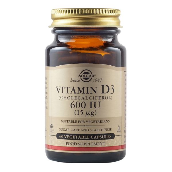 Solgar - Συμπλήρωμα Διατροφής Βιταμίνη D 600IU 15mg - 60veg.caps