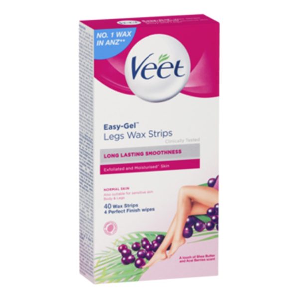 Veet - Easy Gel Ταινίες Αποτρίχωσης Σώματος Για Κανονική Επιδερμίδα 20τμχ