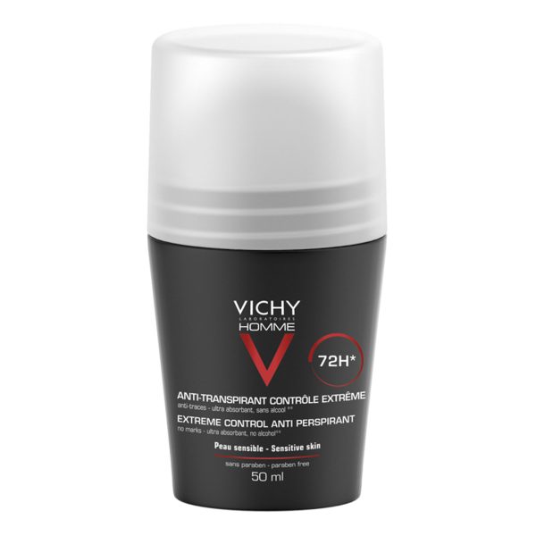 Vichy - Homme Deodorant Extreme Anti-Perspirant Roll-On 72h Ανδρικό Αποσμητικό κατά της Εφίδρωσης 50ml