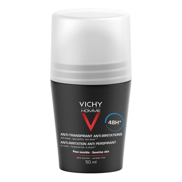Vichy - Homme Deodorant Anti-Perspirant Roll-On 48h Ανδρικό Αποσμητικό για Ευαίσθητη Επιδερμίδα 50ml