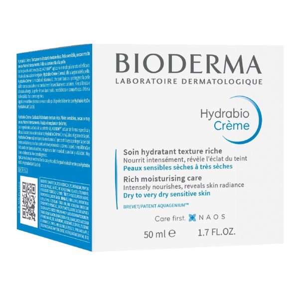 Bioderma - Hydrabio Creme Πλούσια Ενυδατική Κρέμα για Αφυδατωμένο Ευαίσθητο Δέρμα 50ml