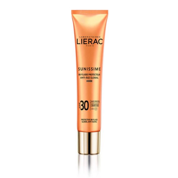 Lierac - Sunissime Αντηλιακή Λεπτόρρευστη Κρέμα SPF30 Ολικής Αντιγήρανση Χρησαφένιο Χρώμα 40ml