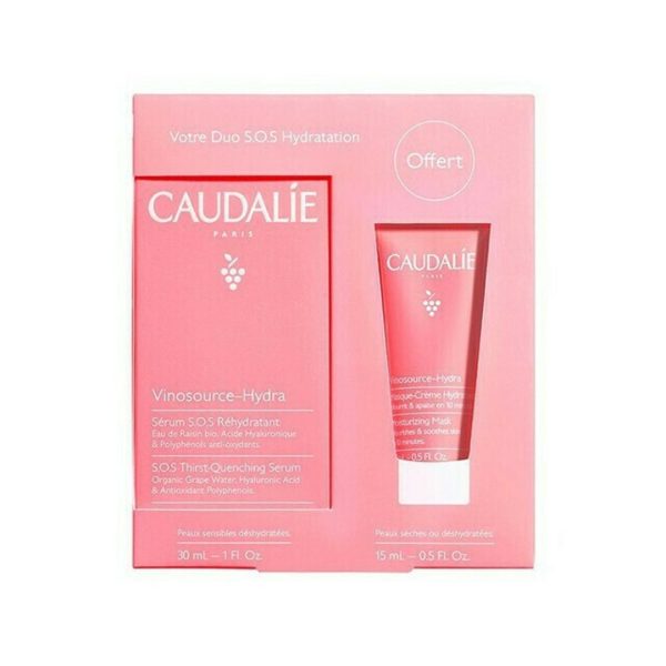 Caudalie – Vinosource-Hydra S.O.S Thirst-Quenching Serum30ml & Vinosource-Hydra Moisturizing Mask 15ml