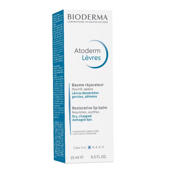 Bioderma - Atoderm Baume Levres Lip Balm, Βάλσαμο για τα Ξηρά-Σκασμένα Χείλη 15ml