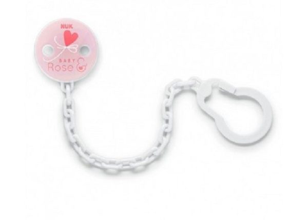 Nuk - Αλυσίδα Πιπίλας Baby Rose and Blue για Κορίτσι 1τμχ 10.750.591