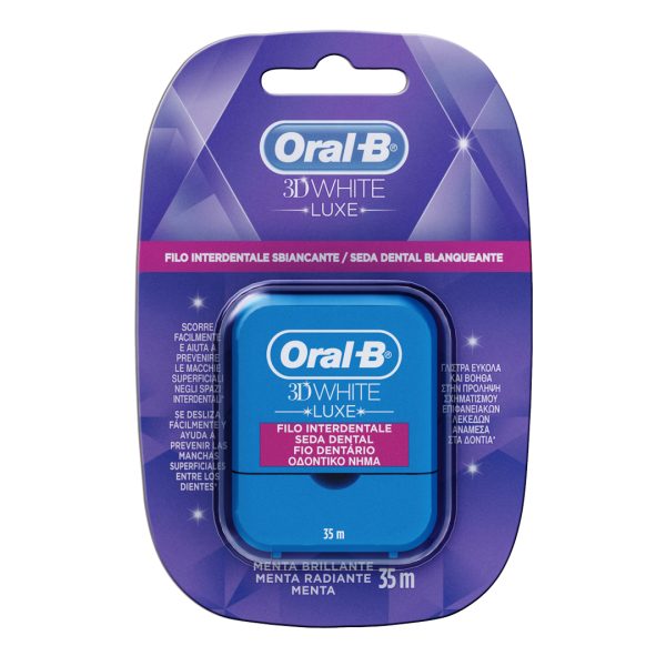 Oral-B - 3DWhite Luxe Κυρωμένο Οδοντικό Νήμα 35m