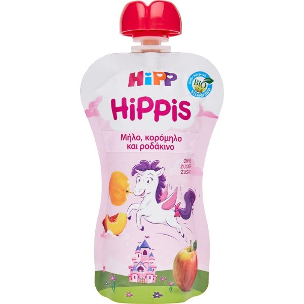 Hipp-Hippis Μονόκερος Μήλο, Κορόμηλο & Ροδάκινο 100gr