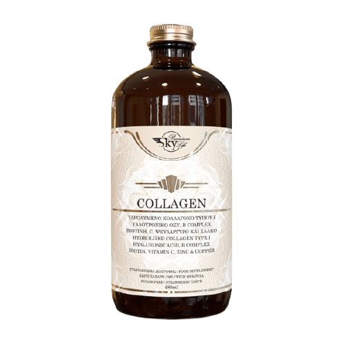 Sky Premium Life - Collagen Συμπλήρωμα Διατροφής Με Υδρολυμένο Κολλαγόνο και Γεύση Φράουλα 480ml