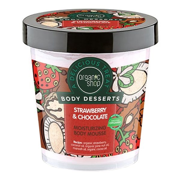 Natura Siberica – Organic Shop Body Desserts Strawberry & Chocolate Moisturizing Body Mousse 450ml