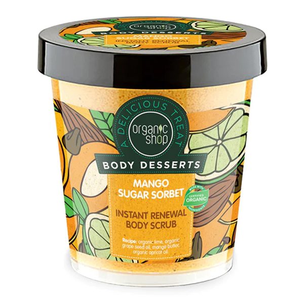 Natura Siberica – Organic Shop Body Desserts Mango Sugar Sorbet Instant Renewal Body Scrub 450ml