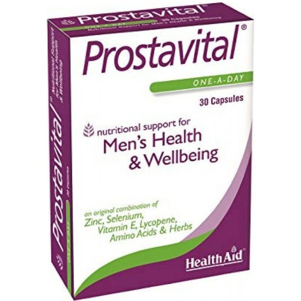 Health Aid - Prostavital Φυτικός Συνδυασμός με Βιταμίνες, Μέταλλα και Αμινοξέα για τον Προστάτη 30 καψ.