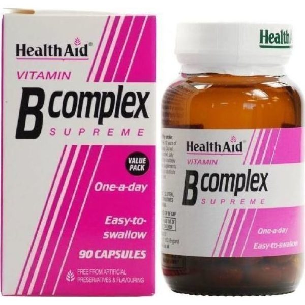 Health Aid - Vitamin B Complex Συμπλήρωμα Διατροφής για Υγιές Νευρικό & Ανοσοποιητικό Σύστημα 90tabs Health Aid - Vitamin B Complex Συμπλήρωμα Διατροφής για Υγιές Νευρικό & Ανοσοποιητικό Σύστημα 90tabs