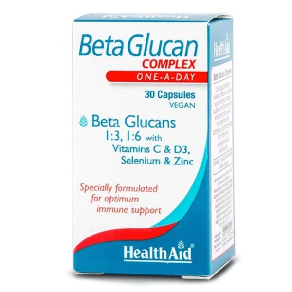 Health Aid - Beta Glucan Complex για Ενίσχυση Ανοσοποιητικού και Προστασία Ενάντια σε Λοιμώξεις & Αλλεργίες 30caps