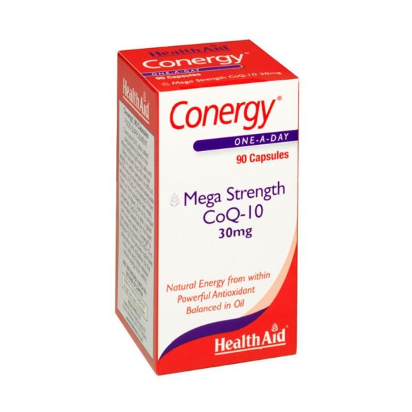 Health Aid - Conergy Mega Strength CoQ-10 30mg Συνένζυμο 90Caps