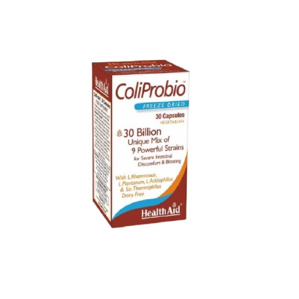 Health Aid - Coliprobio 30 Bilion Συμπλήρωμα Διατροφής Προβιοτικών 30δις 30veg caps Health Aid - Coliprobio 30 Bilion Συμπλήρωμα Διατροφής Προβιοτικών 30δις 30veg caps
