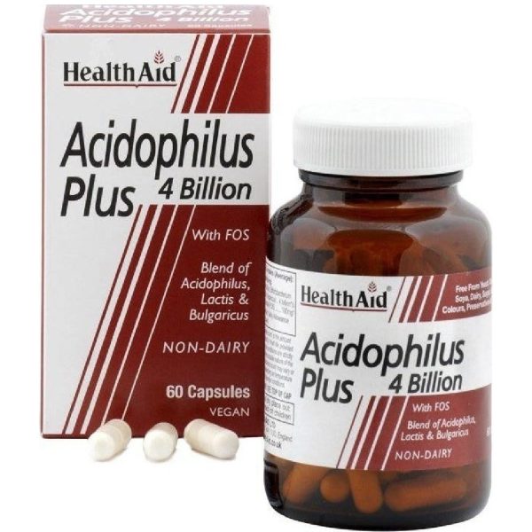 Health Aid - Acidophilus Plus 4 bilion Διατήρηση της Ισορροπίας της Εντερικής Χλωρίδα 60caps Health Aid - Acidophilus Plus 4 bilion Διατήρηση της Ισορροπίας της Εντερικής Χλωρίδα 60caps