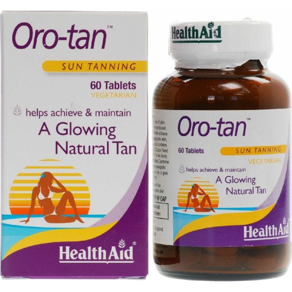 Health Aid -  Oro-tan Συμπλήρωμα Διατροφής για Λαμπερό Φυσικό Μαύρισμα 60tabs