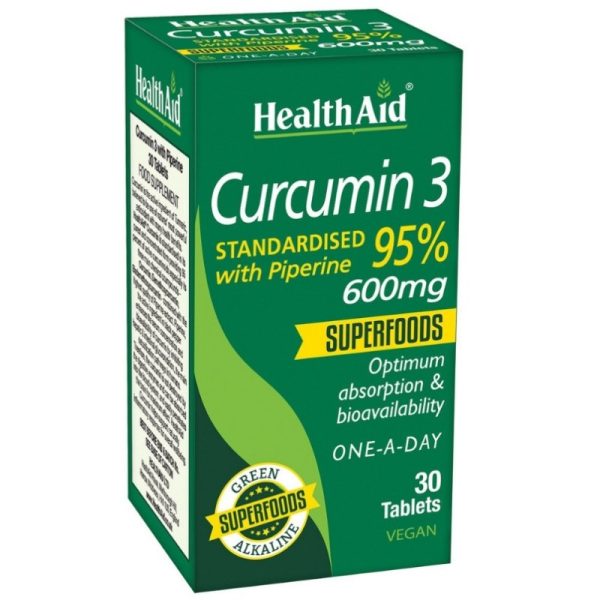 Health Aid - Curcumin 3 600mg Αντιοξειδωτικό 30tabs