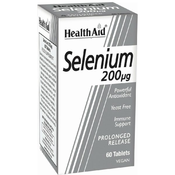 Health Aid - Selenium 200μg Συμπλήρωμα Διατροφής με Σελήνιο για Αντιοξειδωτική Προστασία 60tabs