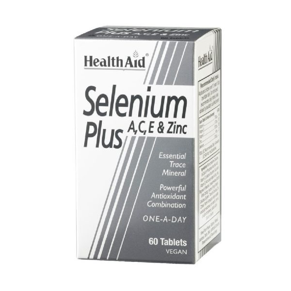Health Aid - Selenium Plus Αντιοξειδωτικός Σύνδυασμός με Σελήνιο, Βιταμίνες A, C, E & Ψευδάργυρο 60Tablets Health Aid - Selenium Plus Αντιοξειδωτικός Σύνδυασμός με Σελήνιο, Βιταμίνες A, C, E & Ψευδάργυρο 60Tablets